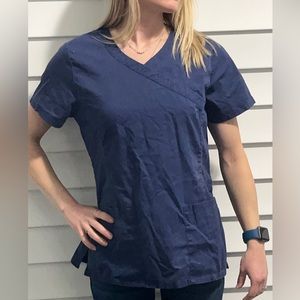 Navy Blue Scrub Top